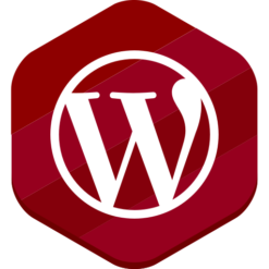 WordPress ikon rød